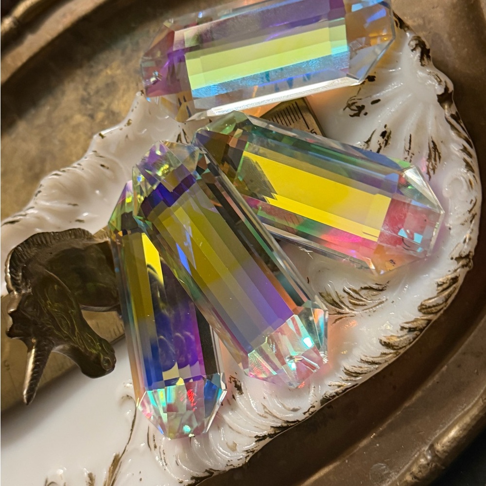 One K9 Crystal AB Iridescent Crystal Prism Decor - three available - Picture 6 of 6